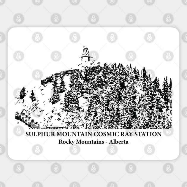Sulphur Mountain Cosmic Ray Station - Rocky Mountains Magnet by Lakeric